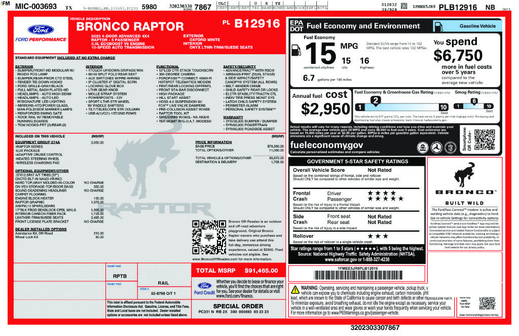 ford bronco 4-door 2023 1FMEE5JR9PLB12916 image